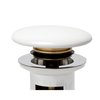 Alfi Brand ALFI brand AB8056-W White Ceramic Mushroom Top Pop Up Drain for Sinks with Overflow AB8056-W